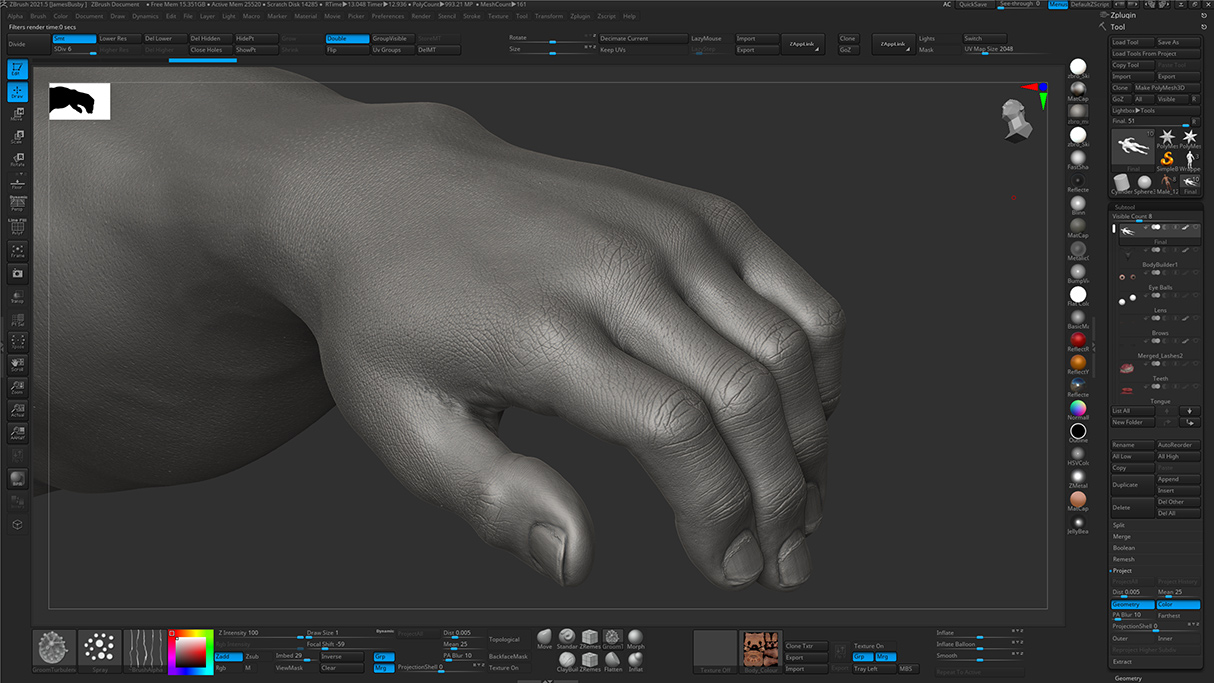 Zbrush Hands tutorial 